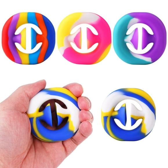 Golden Pearl 4 Pack Stress Relief Snapper Fidget Toy,Hand Grip Squeeze Grab Snap Sensory Toys, Party Popper Noise Maker Gift, Stress Relief Desk Office Gadget Novelty Finger Toy for Adults Children