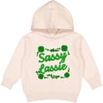 thumbnail image 2 of Inktastic Sassy Lassy with Green 4 Leaf Clovers Toddler Hoodie, 2 of 4