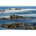 thumbnail image 2 of Looney, Hollice 14x11 Gold Ornate Wood Framed with Double Matting Museum Art Print Titled - California-Pacific Grove-Ocean View Drive-Dreamy View of Boulders in the Ocean Surf, 2 of 4
