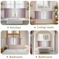 thumbnail image 6 of Dark Purple Ombre Tier Curtains, Modern Gradient Abstract Art Light Filtering Kitchen Curtains, 2Pcs Rod Pocket Half Window Treatments Panels for Sink Cafe Cabinet Camper 27.5x36 Inches, 6 of 9