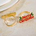 thumbnail image 2 of Servilleteros de Navidad - Juego de 20 Anillos de Servilletero para DecoracióN de Mesa NavideñA Hebilla de Servilleta de Alce NavideñA, 2 of 8