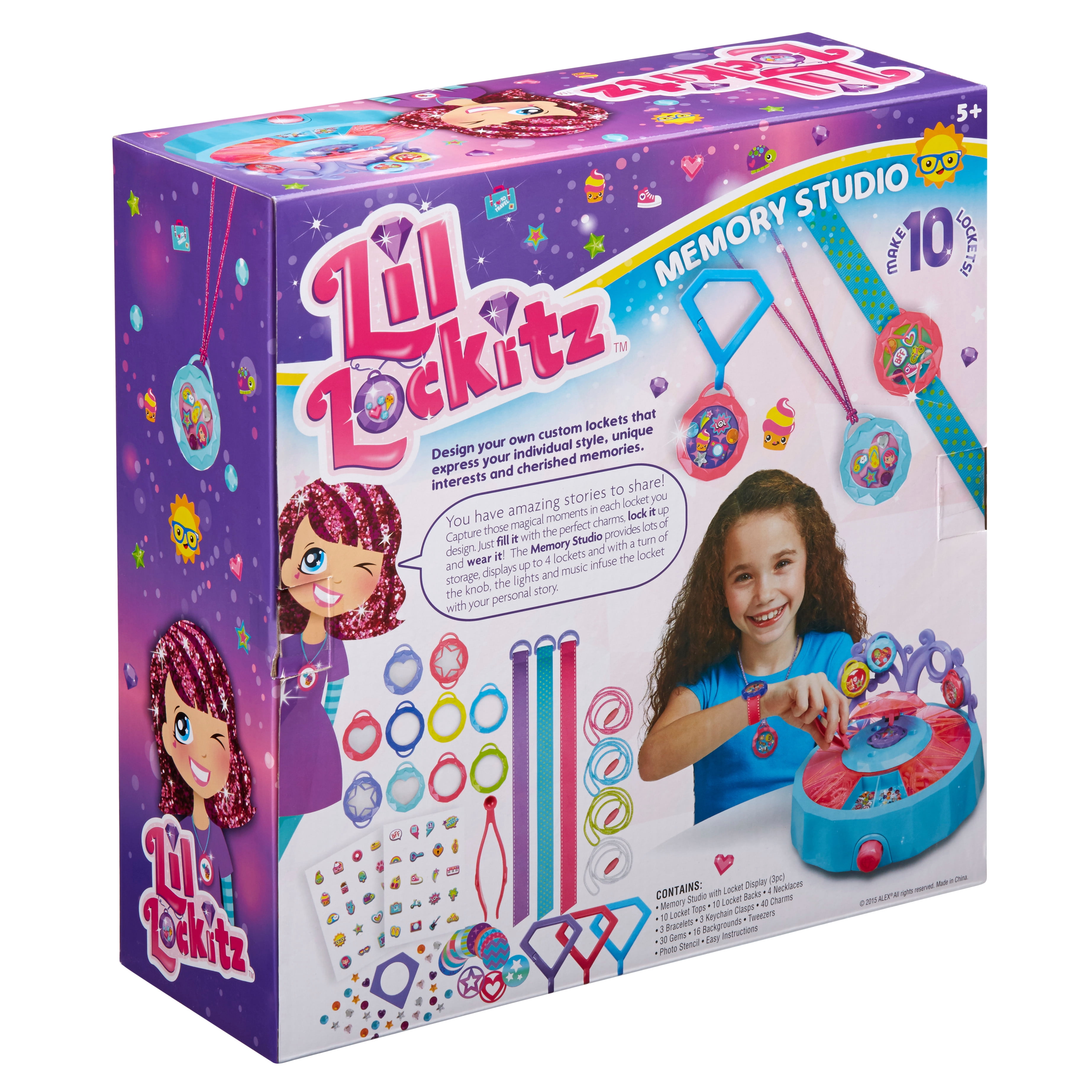 ALEX Toys Lil' Lockitz Memory Studio Design Kit with Custom Charms
