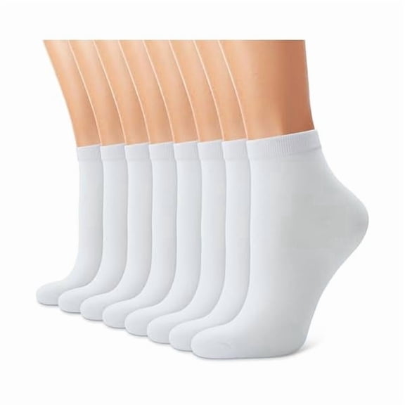 Eryueer 8 Pairs Ankle Socks for Women Low Cut Cotton Socks Soft Moisture-wicking Casual Socks Non Slip Breathable