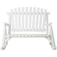 thumbnail image 5 of YYAo Rocking Bistro Chairs, Outdoor Rocker Chairs,Outdoor Wooden Rocking Chair with Slatted Seat, High Backrest, Armrests for Patio, Garden and Porch, White, 5 of 11
