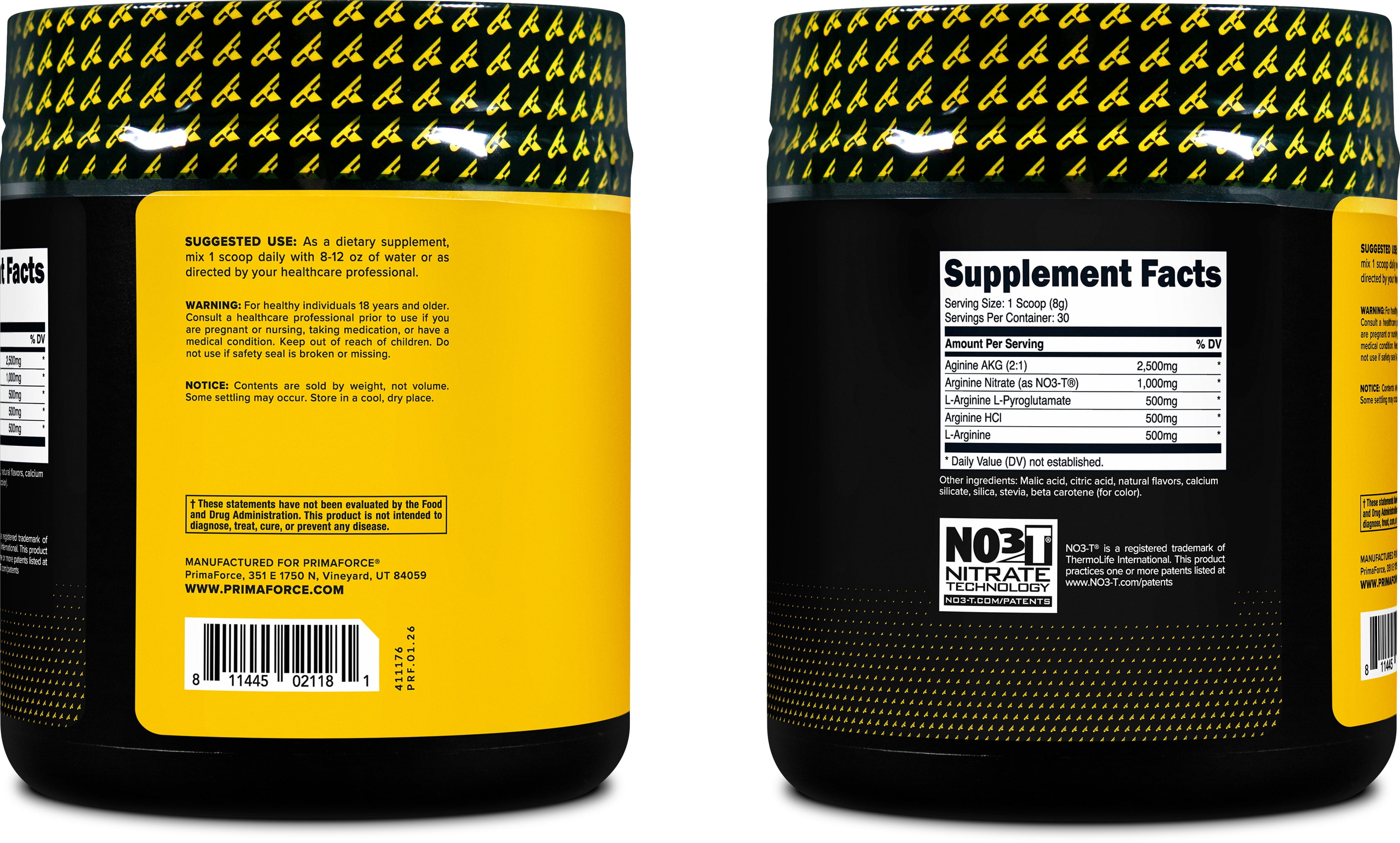 Primaforce L-Arginine Complex Powder (30 Servings Per Bottle) (Peach Mango) Powerful Protein Building Supplement for Maximum Gains