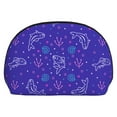 thumbnail image 7 of YFYANG 2 Piece Women's Portable Makeup Bags, Purple Abstract Ocean Graffiti Clutch Travel Toilet Bags Cosmetic Organizer, 7 of 7