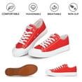 thumbnail image 2 of JENN ARDOR Women’s Canvas Low Top Sneaker Lace-up Classic Casual Shoes Platform Fashion Flats for Walking Running Hiking, Red, Size 6.5, 2 of 8