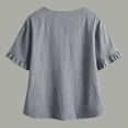 thumbnail image 4 of Womens Summer T-Shirts Short Sleeve V Neck Tops Loose Shirts Trendy Lightweight Soft Casual Summer Outfits Clothes, 4 of 7