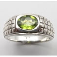 thumbnail image 3 of .925 Pure Silver Cut Peridot Cast Extra Ordinary Ring Size 8.5 Handwork, 3 of 3