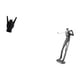 thumbnail image 5 of Estatua de gesto de roca, figuras de resina modernas y creativas, esculturas, ilustraciones de dedos de mano, figura de golf, adecuada para decoración, 5 of 8