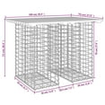 thumbnail image 4 of vidaXL Garden Table Gabion Design 100x70x72 cm Solid Wood Pine, 4 of 5