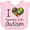 AD-Pink, variant on Inktastic I Heart Someone with Autism Boys or Girls Baby Bib