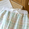 thumbnail image 5 of Checked Shorts for Womens Drawstring Elastic Waist Put On Strech Pajamas Shorts Baggy Relaxed Fit Sleepwear Tummy Control Quick Dry Active Pjs Shorts Lounge Breathable Nightwear 2025 Summer, 5 of 7