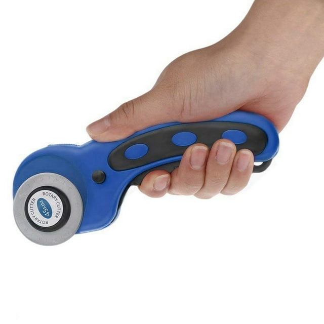 Coofit Coupe-Fil Rotatif 45 mm Poignée Ergonomique Coupe-Rouleau Outil de Coupe de Tissu pour la Couture