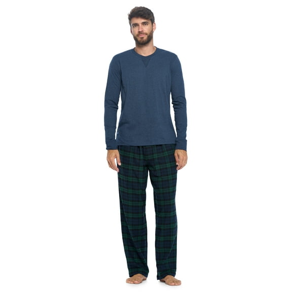 Ashford & Brooks Men’s Long-Sleeve Top Flannel Pants Pajama Sleepwear Set