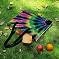 thumbnail image 6 of Colorful Tie Dye Vortex Waterproof Picnic Blanket with Foldable Zipper, Suitable for Outdoor Use, Suitable for Travel, Camping, Beaches, Parks, Grasslands, Picnic Blanket Accessories, 6 of 8