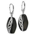 thumbnail image 4 of Black Onyx Dangle Leverback Earrings in Sterling Silver, 4 of 4