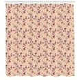 thumbnail image 3 of Ambesonne Floral Shower Curtain, Delicate Exotic Flowers, 69"Wx75"L, Dark Magenta Pale Peach, 3 of 3