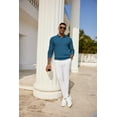 thumbnail image 6 of COOFANDY Mens Knit Polo Shirts Long Sleeve Casual Polo Sweaters Shirt Waffle Textured Collared Sweater, 6 of 7