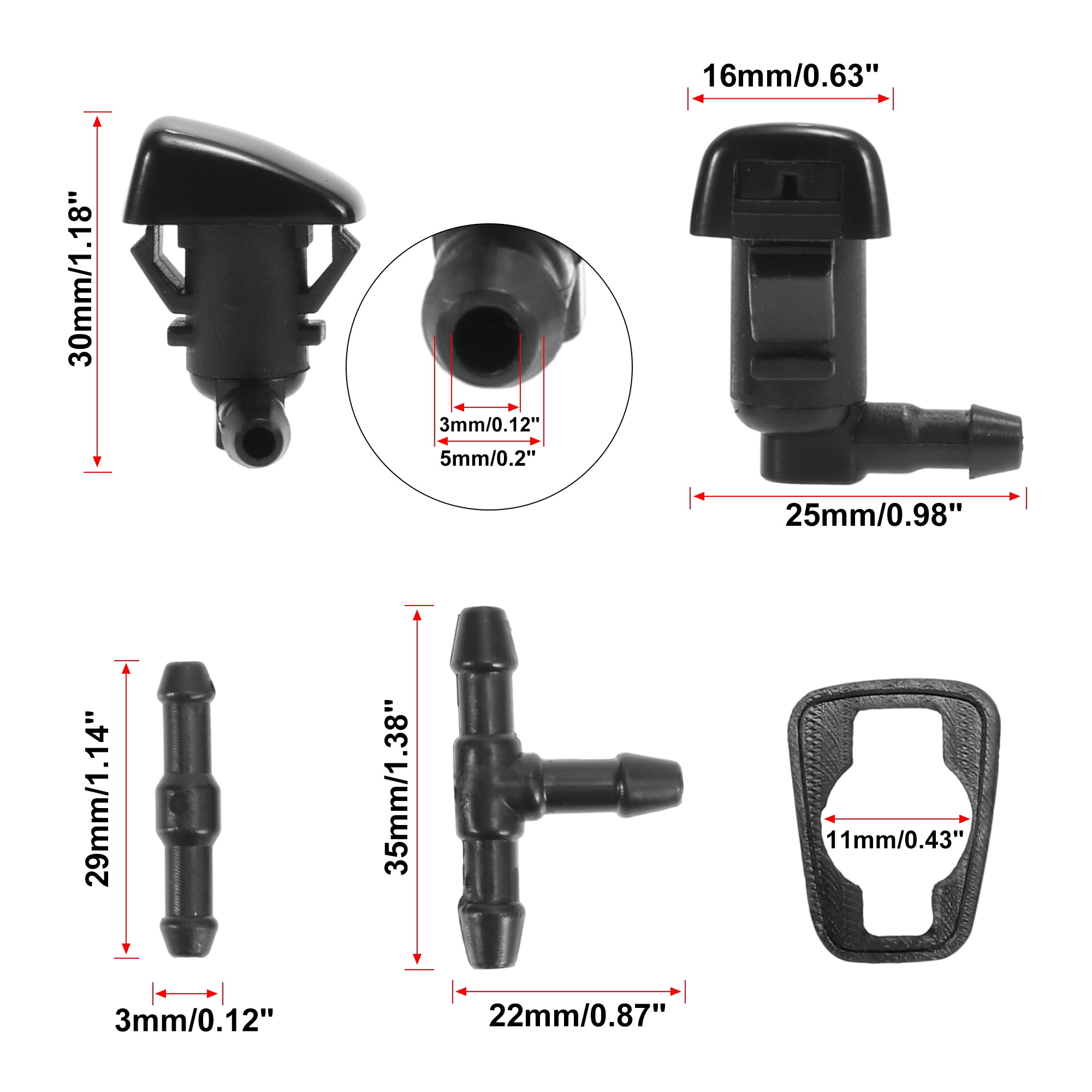 Unique Bargains Windshield Wiper Fluid Squirter 1 Set