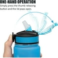 thumbnail image 2 of BAKER DEPOT 32oz Motivational Water Bottle with Time Marker, BPA Free Tritan, Blue Purple, 2 of 7