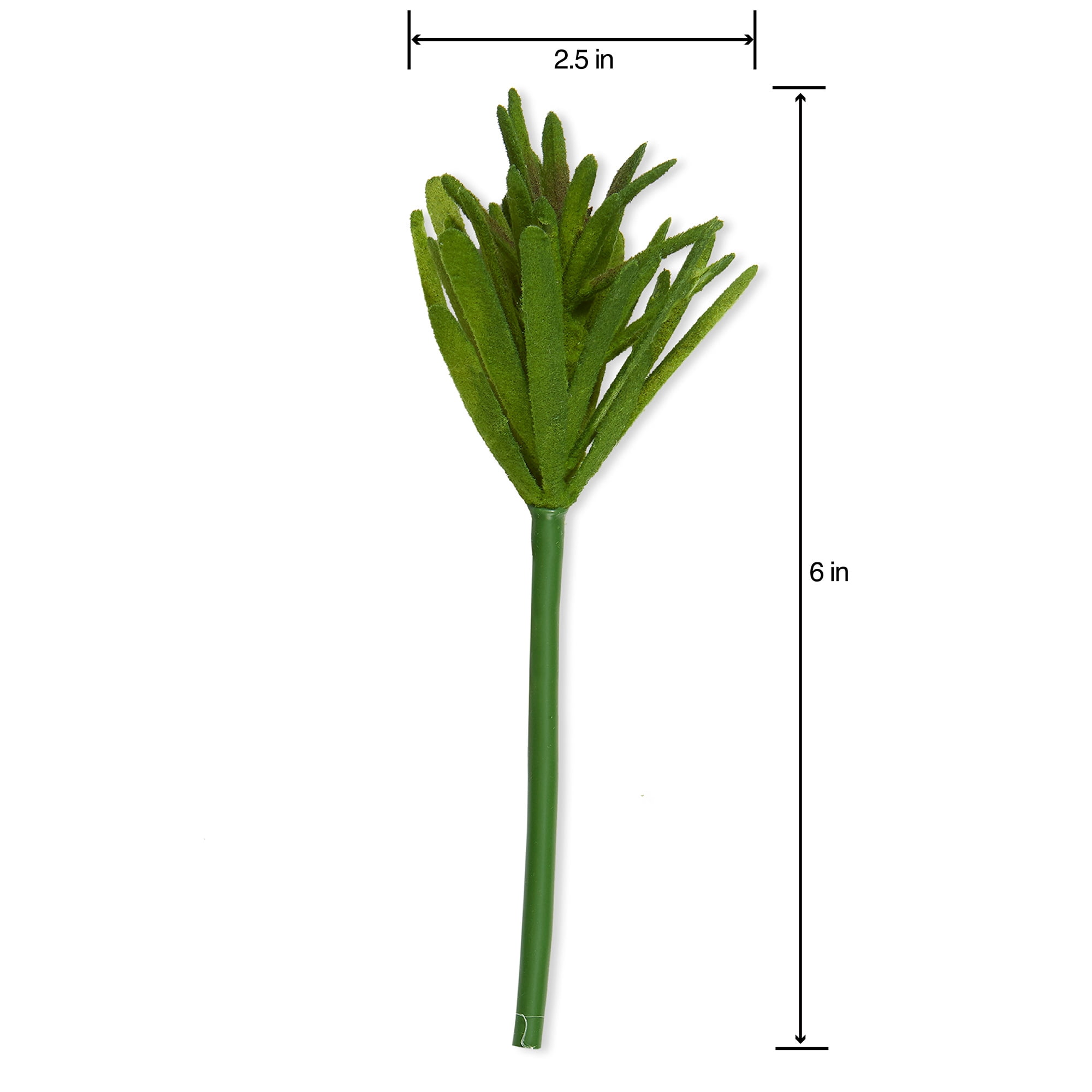 Mainstays Artificial Succulent Pick 2.5 inch x 6 inch Green With Spike Leaves