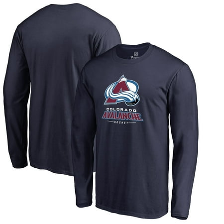 Reebok Colorado Avalanche T-shirt - Colorado Avalanche Team Lockup Long Sleeve T-Shirt - Navy