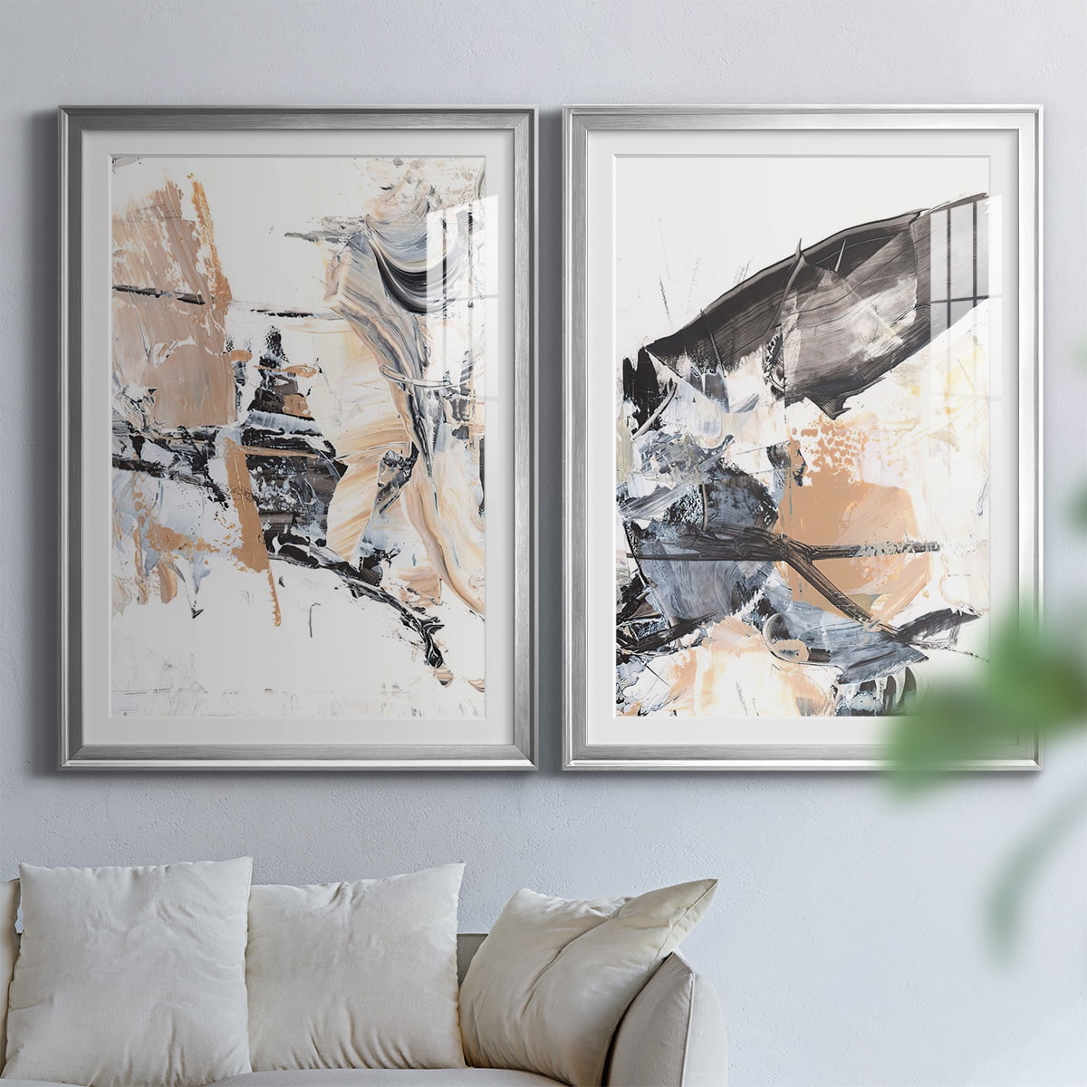 Wexford Home Ruckus III Premium Framed Print, 22.5" x 30.5" - Ready to Hang, Silver (Set of 2)
