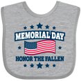thumbnail image 3 of Inktastic Memorial Day Honor The Fallen with American Flag Boys or Girls Baby Bib, 3 of 4