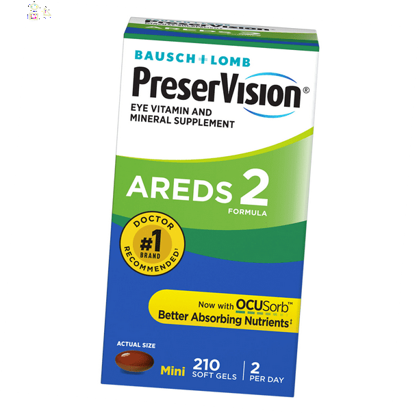Preservision AREDS 2 Formula, 210 Soft Gels Easy to Swallow, Eyes