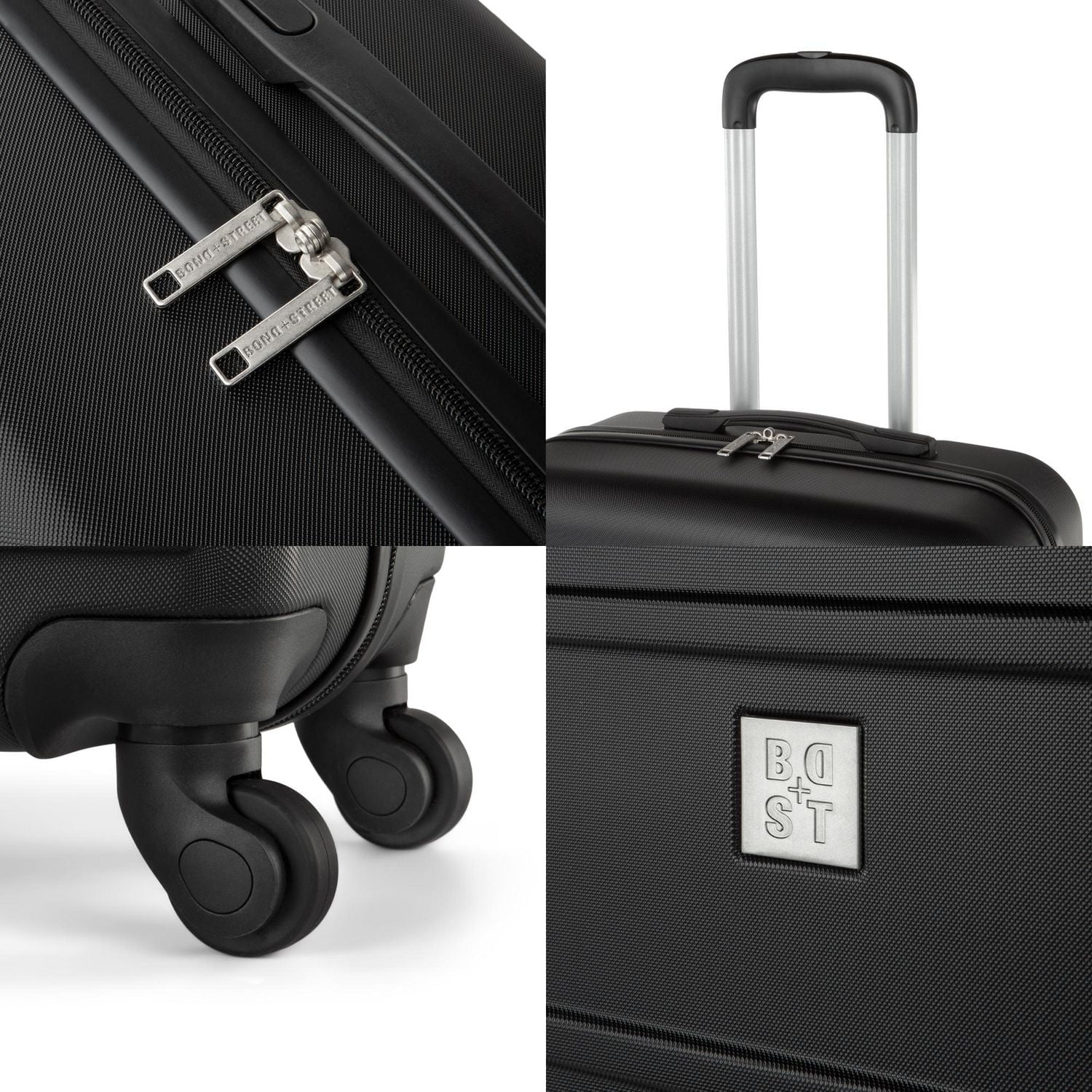 Bondstreet - 4 pcs set : 3 pcs set ABS/PC blend luggage & Polyester Backpack