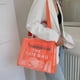 thumbnail image 1 of Transparent jelly bag large capacity women's new fashion hand-held tote bag versatile shoulder crossbody bag, 1 of 1