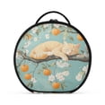 thumbnail image 2 of BZSMCE Makeup Bag Large Travel Cosmetic Bag with Adjustable Dividers Fashion Blissful Blossom Catnap Printed, 2 of 7