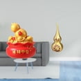 thumbnail image 2 of Estatua de calabaza, escultura de escritorio, adorno de cobre, figura de latón, artesanía de resina única, adecuada para regalar, decoración del hogar, 2 of 8