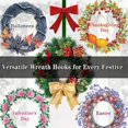 thumbnail image 6 of GFHFHITJ Christmas Wreath Hanger for Front Door,Front Door Wreath Hanger From 15 To 25 Inches Wreath Hanger,20 Lb Larger Door Upgrade Wreath Hanger Christmas Wreaths Decorations Hook (Black), 6 of 6