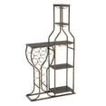 thumbnail image 4 of JRHRXXY 5-Tier, 11-Bottle Freestanding Wine Rack with Glass Holder, Modern, 4 of 7