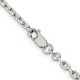 thumbnail image 4 of 925 Sterling Silver 3.25mm Oval Cable Chain Necklace Pendant Charm Fancy, 4 of 9