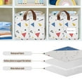thumbnail image 4 of Yayeee Foldable Storage Basket for Shelves with Handles Set of 2 Waterproof Cloth Bins, Colorful Geometric, 4 of 7