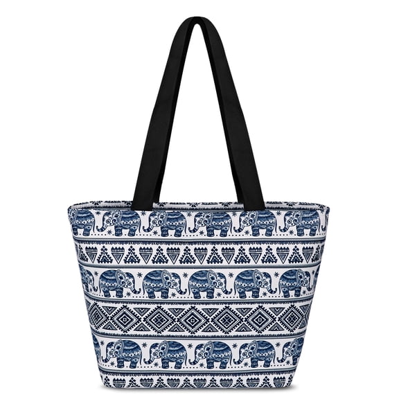 Duryarhall Water Resistant Fabric Tote Bag For 15 inch Padded Laptop Sleeve For Shopping Travel Storage