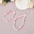 thumbnail image 5 of Y2k Phone Charm for Case Pink Beaded Keychain for Women Car Keys Butterfly Accessories for Purse Bag Charms for Backpacks Aesthetic Keychains for Her Cute Bow Cell Phone Decorations for Case 2Pcs, 5 of 7