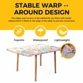 thumbnail image 4 of Easter Eggs Table Cloths for 4 Foot Rectangle Tables, Spring Daisy Eucalyptus Leaves Vintage Patio Waterproof Elastic Fitted Tablecloths, Washable Rectangular Table Cover for Camping, 4 of 8