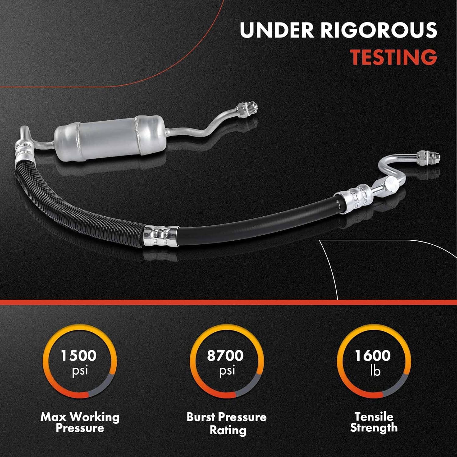 A-Premium Power Steering Pressure Hose Line Assembly Compatible with Ford Sable, Taurus & Mercury Sable, 1999 2000 2001, 3.0L, Pump to Gear/Rack Pinion