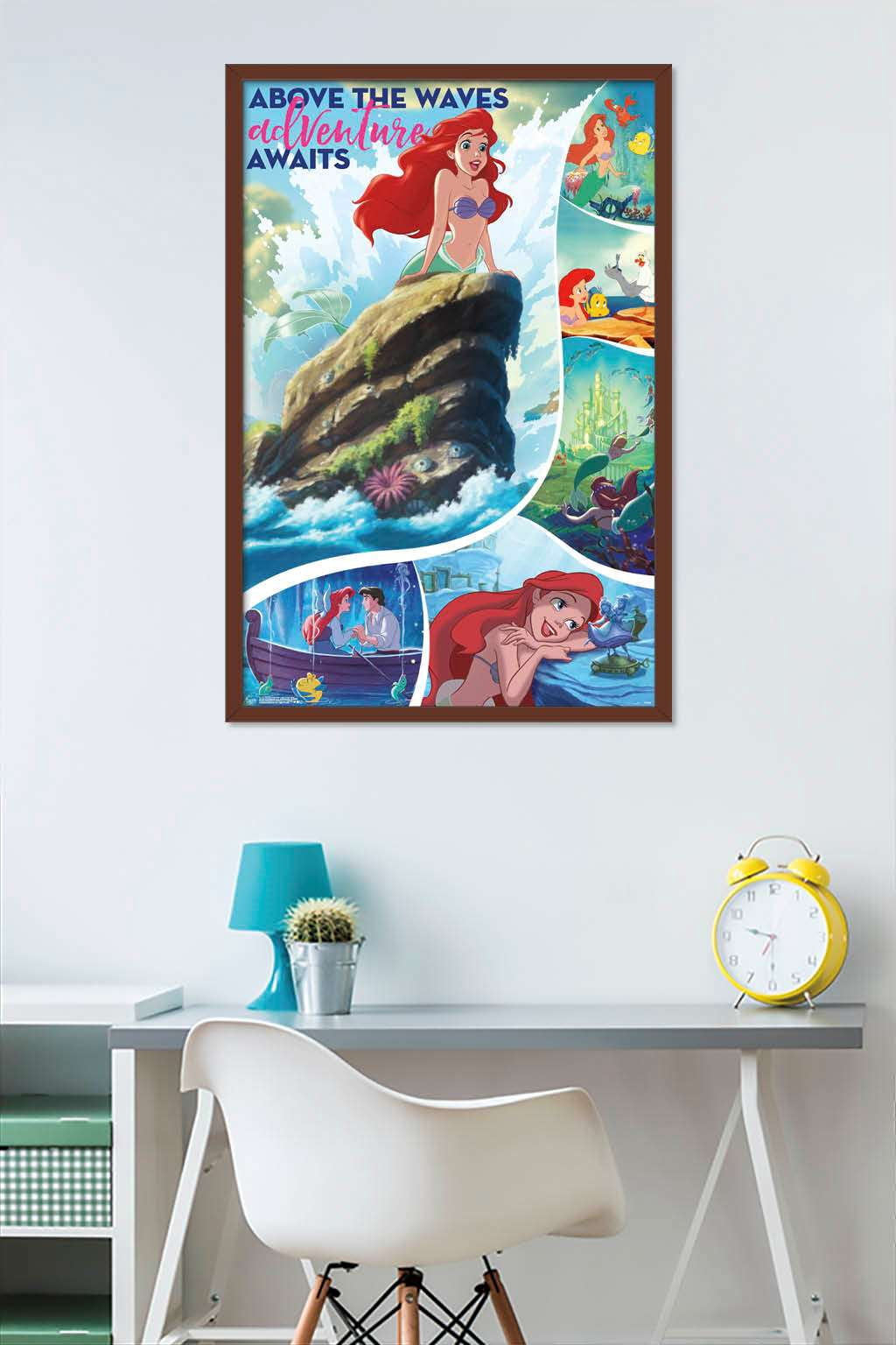 Disney The Little Mermaid - 30th Anniversary Wall Poster, 22.375" x 34", Framed