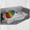 thumbnail image 6 of Pride Soft Flannel Fleece Blanket, Romantic All We Need Is Love Famous Words with Heart Shape in the Gay Parade Colors, Cozy Plush for Indoor and Outdoor Use, 50" x 60", Multicolor, by Ambesonne, 6 of 6
