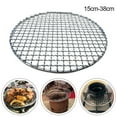 thumbnail image 2 of Round BBQ Grill Net 6"-15.2" Stainless Steel Barbecue Mesh Mat for Baking Smoking Charcoal Grilling Roasting,Silver, 2 of 5