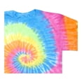 thumbnail image 2 of Colortone Womens Rainbow Tie-Dye Short Sleeve Heavyweight T-Shirt, 2 of 2