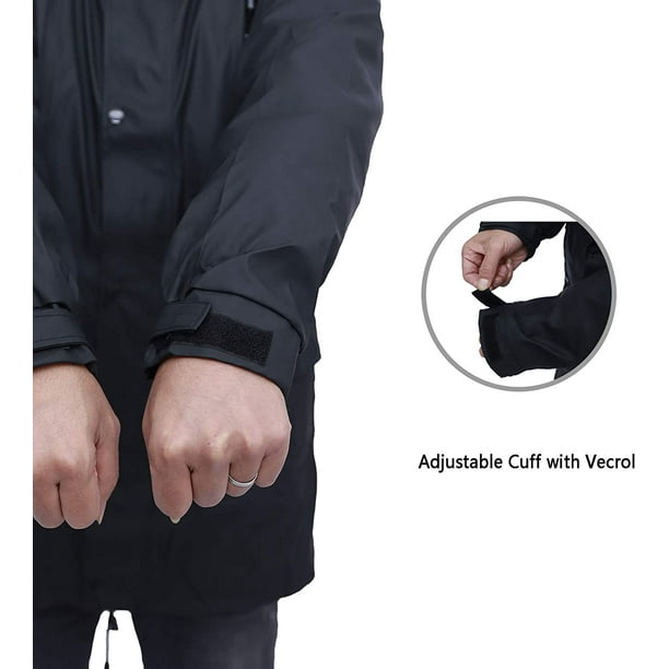 Rain Suits for Men Women Fishing Heavy Duty Rain Gear Waterproof Jacket  with Pants with Stowable Hood 