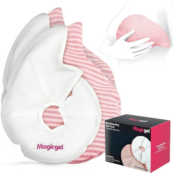 Magic Gel Breast Therapy Pack | 2 Reusable Hot & Cold Gel Pads for Nursing Moms, Pain Relief & Recovery