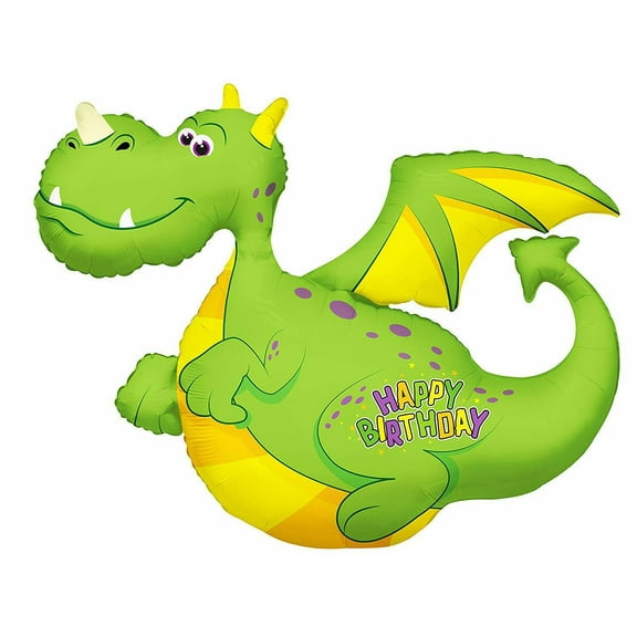 36" Birthday Dragon Shape Foil Balloon Party Decorations