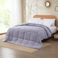 thumbnail image 2 of Modern Threads Reversible Purple & Silver Adult Down Alternative Comforter, Queen, 2 of 9